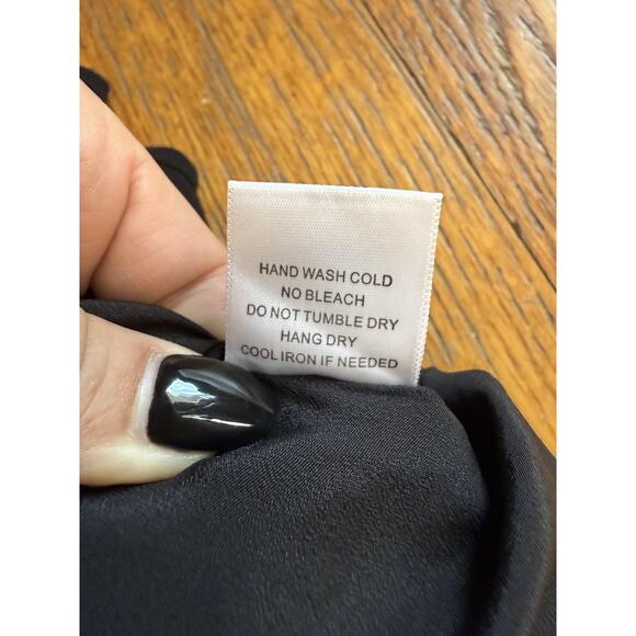 NBD Dress Womens Medium Black Cutout Waist Beaded Trim Sleeveless Lined Skater - Picture 6 of 8